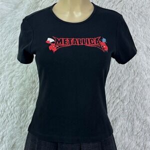 Vintage Y2K Metallica Devil Baby Tee Kavio XL Black